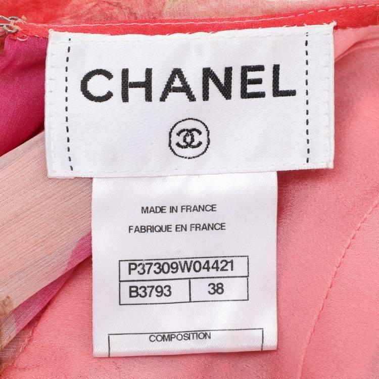 Pre Owned Chanel Multicolor Silk and Tweed Midi Dress M