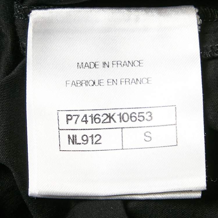 Pre Owned Chanel Black CC Rhinestone Cotton Jersey T-Shirt and Shorts Set S