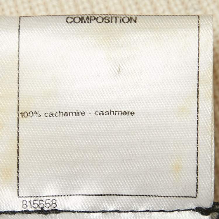 Pre Owned Chanel White/Blue Striped Rib Knit Buttoned Mini Dress M