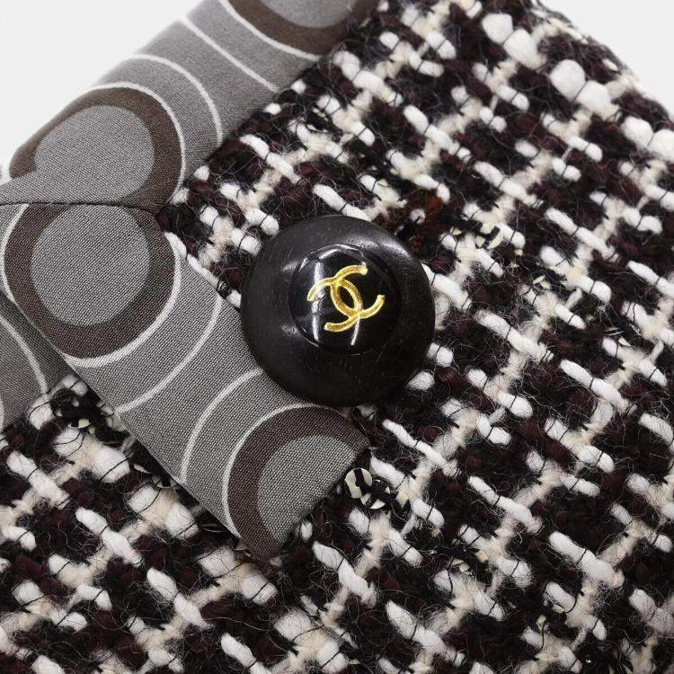 Pre Owned Chanel Brown Rayon Coat Women Size 36 