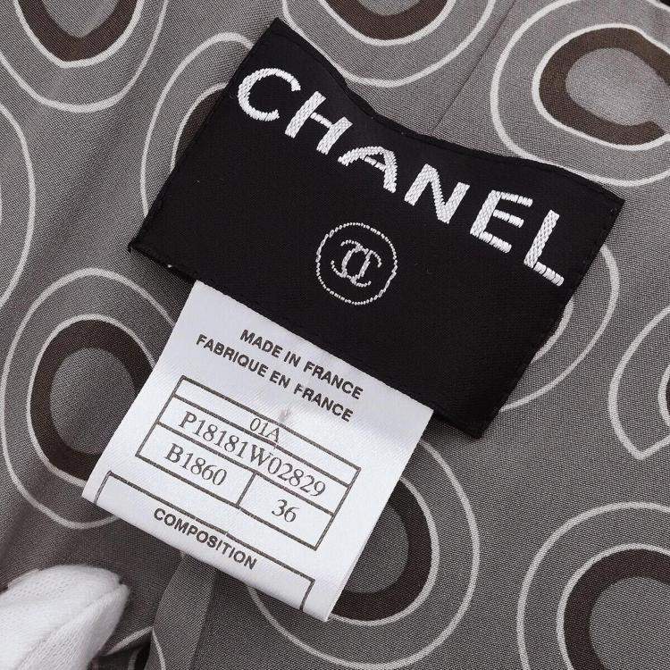 Pre Owned Chanel Brown Rayon Coat Women Size 36 