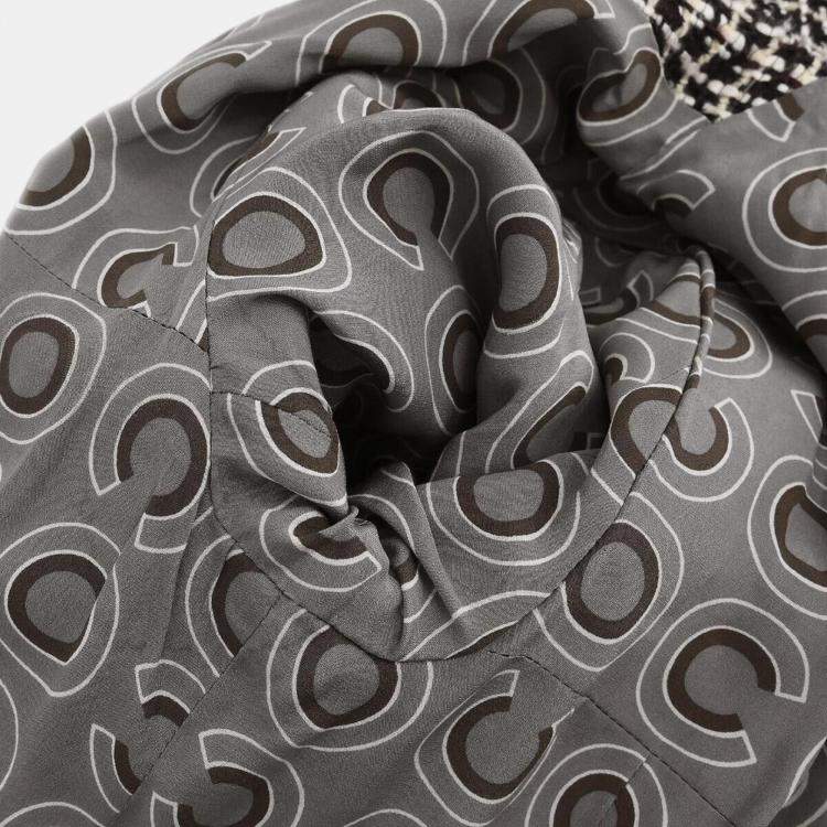 Pre Owned Chanel Brown Rayon Coat Women Size 36 