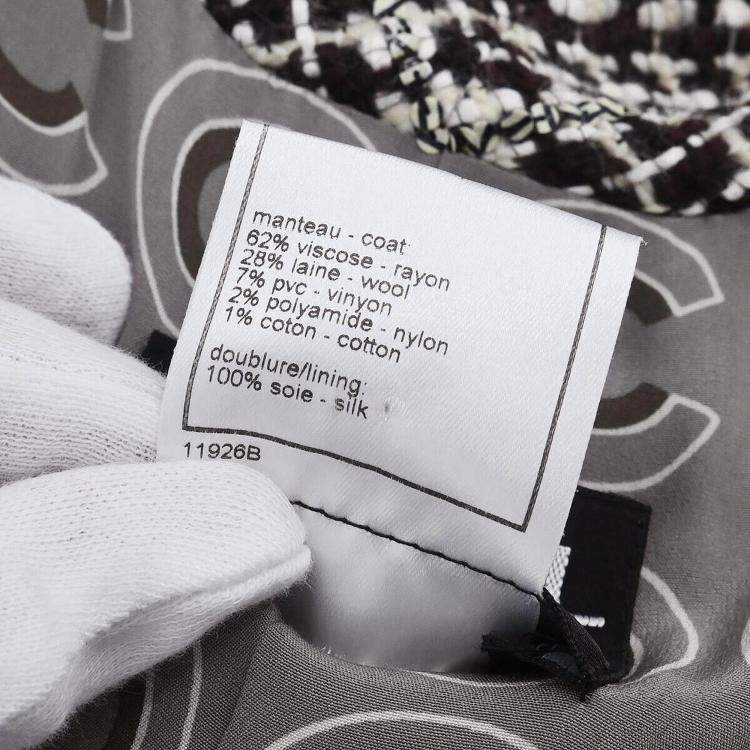 Pre Owned Chanel Brown Rayon Coat Women Size 36 