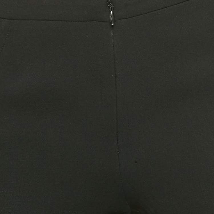 Pre Owned Chanel Black Silk Button Detail Trousers M
