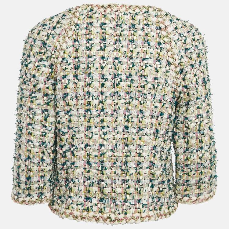 Pre Owned Chanel Multicolor Tweed Button Front Paris-Greece Fantasy Jacket M