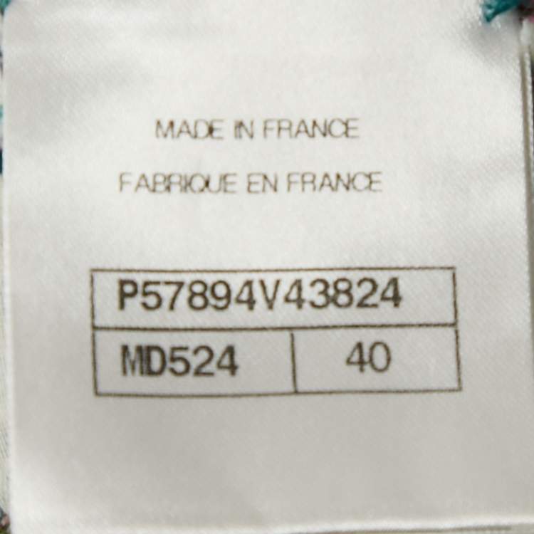 Pre Owned Chanel Multicolor Tweed Button Front Paris-Greece Fantasy Jacket M