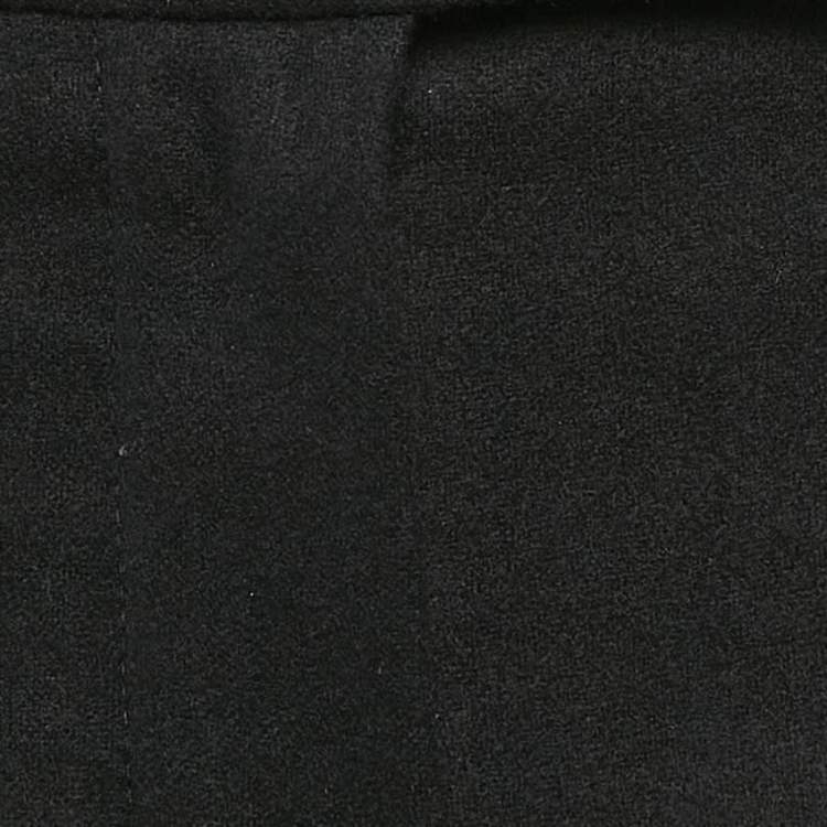 Pre Owned Chanel Black Wool Straight Leg Trousers S
