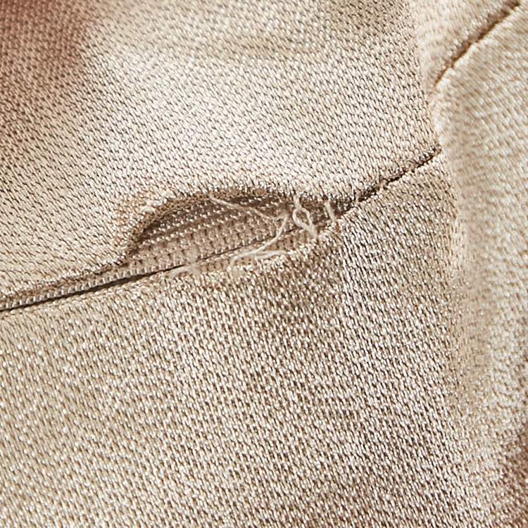 Pre Owned Chanel Metallic Silk Blend Blazer and Skirt Set S