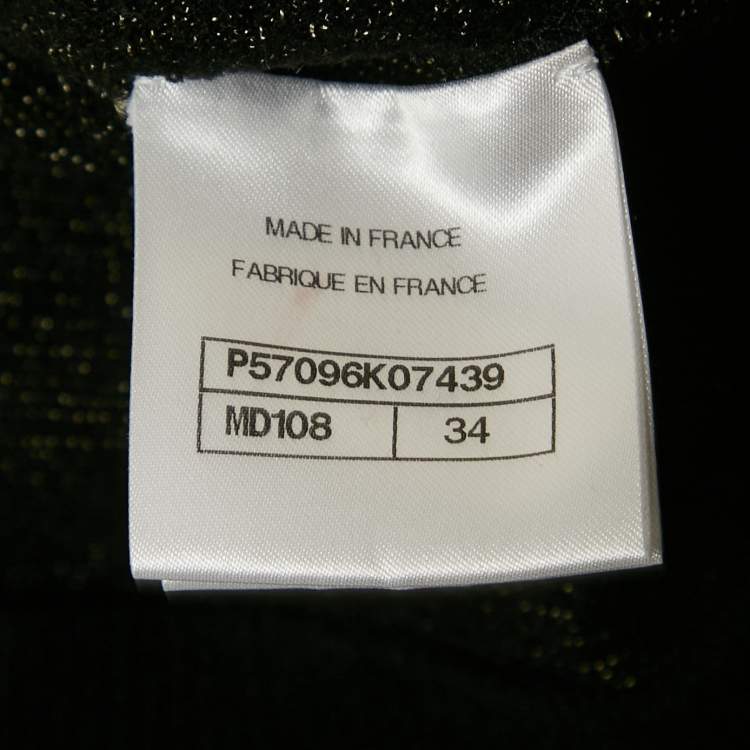 مملوكة مسبقًا Chanel Black CC Intarsia Knit Crewneck Sweatshirt S