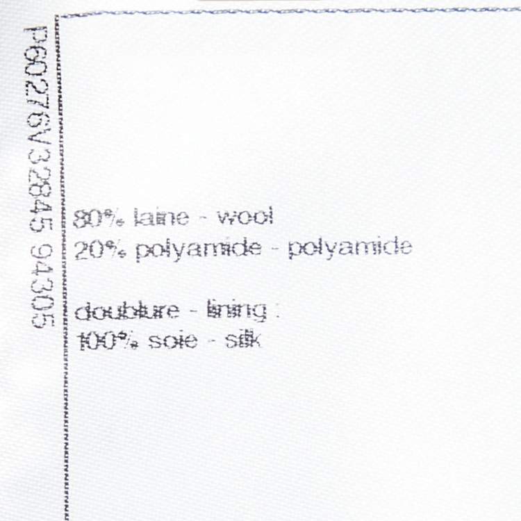 Pre Owned Chanel Black Wool Blend Tweed Double Breasted Blazer M