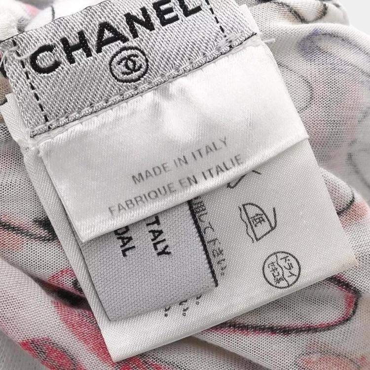 Pre Owned Chanel White T-shirt Women's Size 42