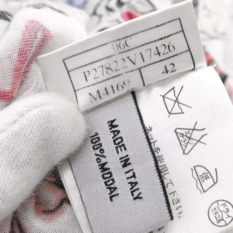 Pre Owned Chanel White T-shirt Women's Size 42