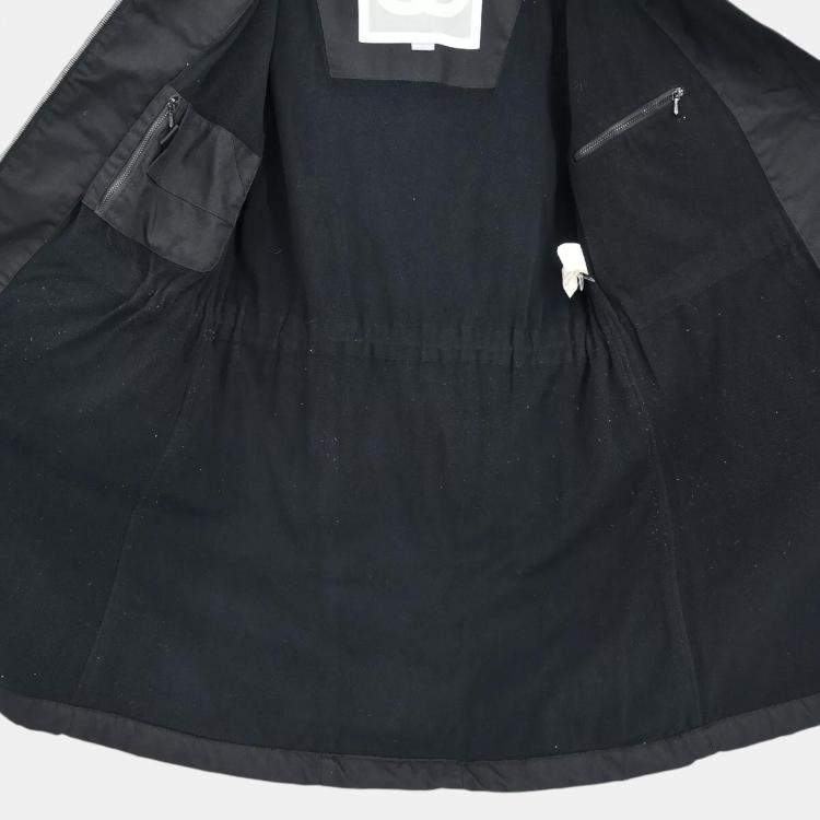 مملوكة مسبقًا Chanel Black Sport Line Zip Up Coat Woman Size 42