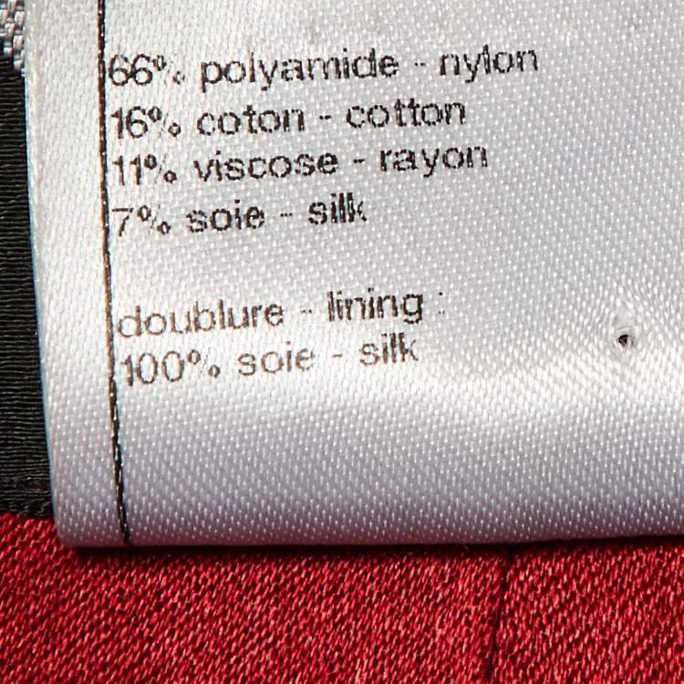 Pre Owned Chanel Black Metallic Nylon Zip-Up Shanghai Coat M