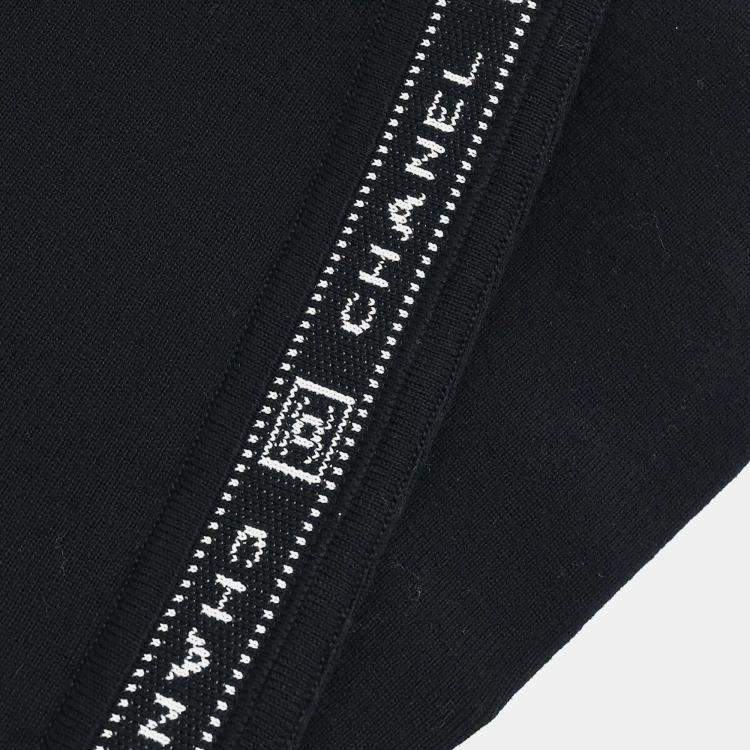 Pre Owned Chanel Black Cotton Sport Line Sleeveless Dress Women Size 38