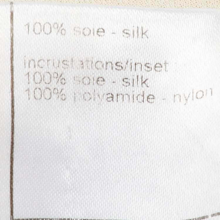 مملوكة مسبقًا Chanel Cream Silk Ruffled Mini Dress M