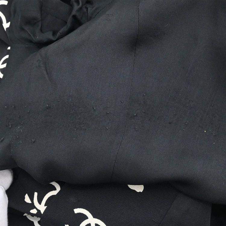 مملوكة مسبقًا Chanel Black Silk and Acetate Short Sleeve Dress Women Size 38