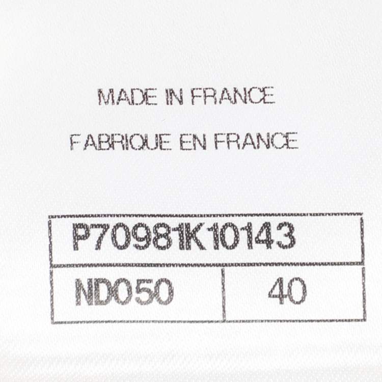 Pre Owned Chanel Metallick Beige Lurex Knit CC Rue Cambon Button Front Long Dress M