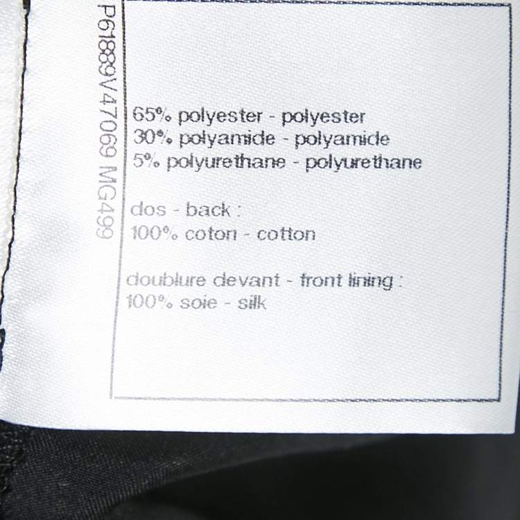 Pre Owned Chanel Black Fil-coupe and Rip Knit Tank Top M