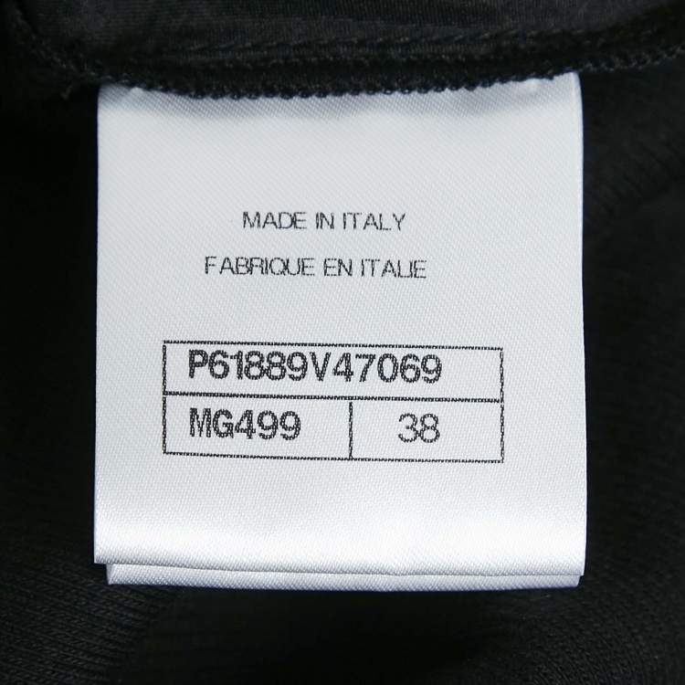 Pre Owned Chanel Black Fil-coupe and Rip Knit Tank Top M