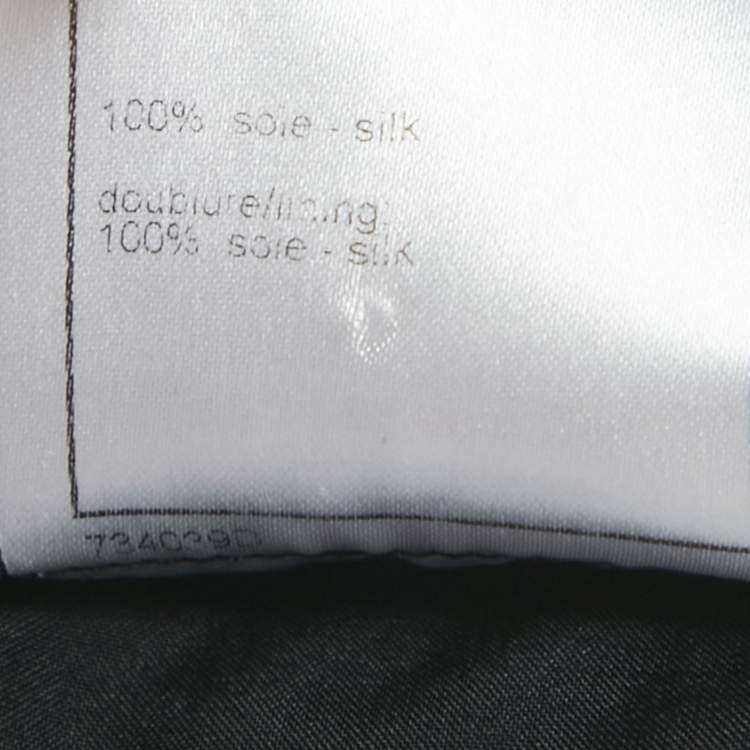 Pre Owned Chanel Navy Blue Satin Silk Pleated Short Skirt M