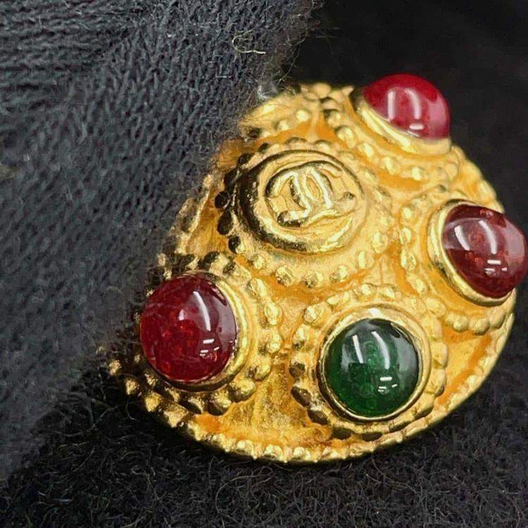 Pre Owned Chanel Black Wool Gripoa Button Jacket 38