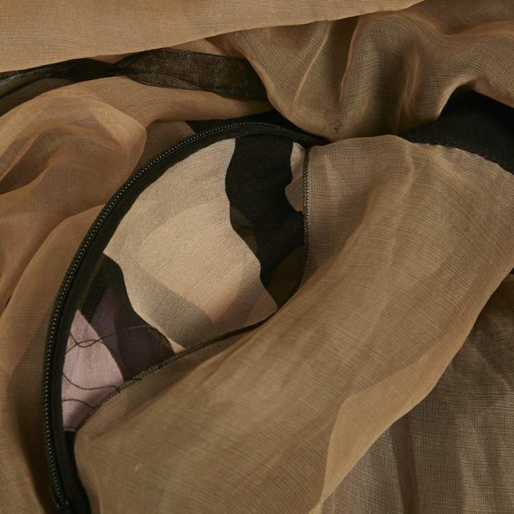 Pre Owned Chanel Black CC Silk Sleeveless Maxi Dress M