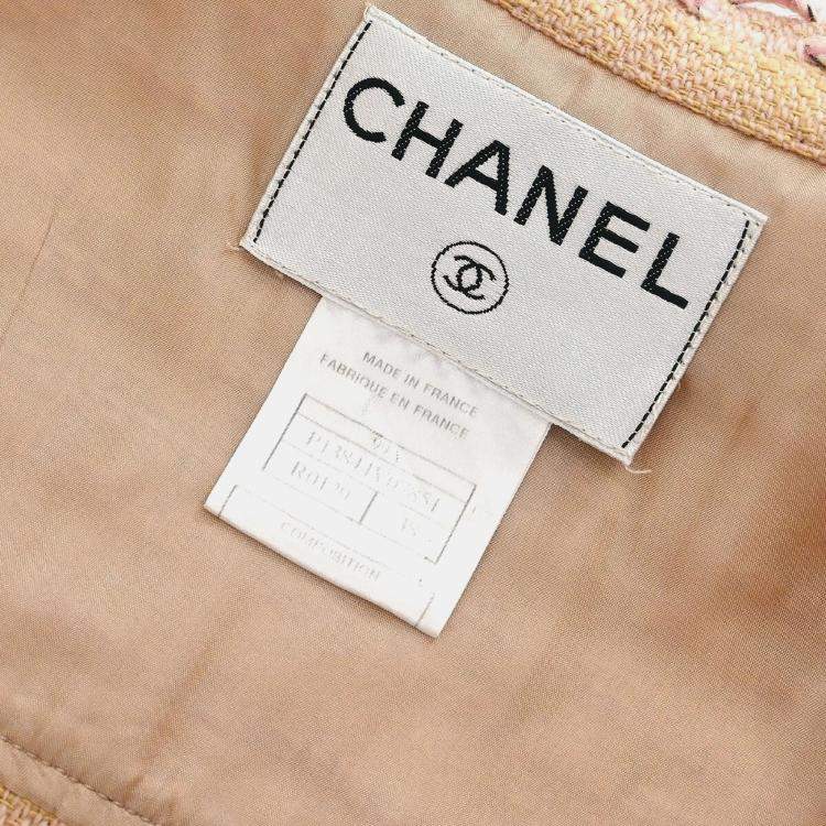 Pre Owned Chanel Single Breasted Jacket Pink Size 38