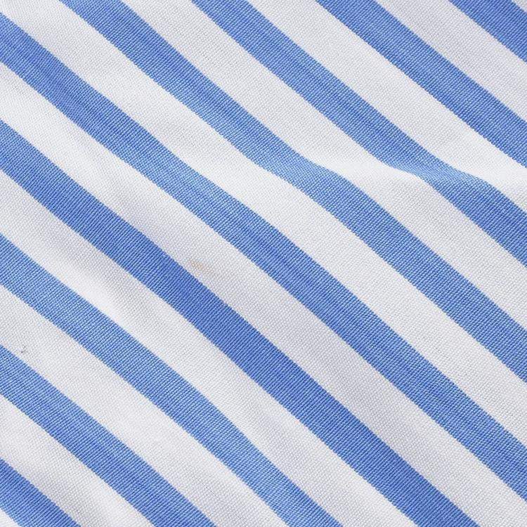 Pre Owned Chanel Blue Striped Button Front Shirt S