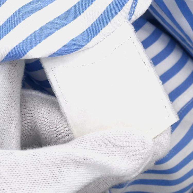Pre Owned Chanel Blue Striped Button Front Shirt S