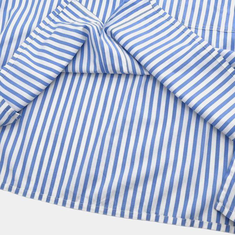 Pre Owned Chanel Blue Striped Button Front Shirt S