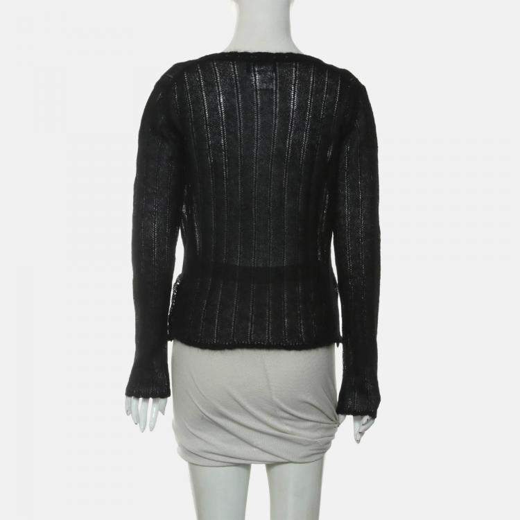 مملوكة مسبقًا Chanel Black Button-up Sweater
