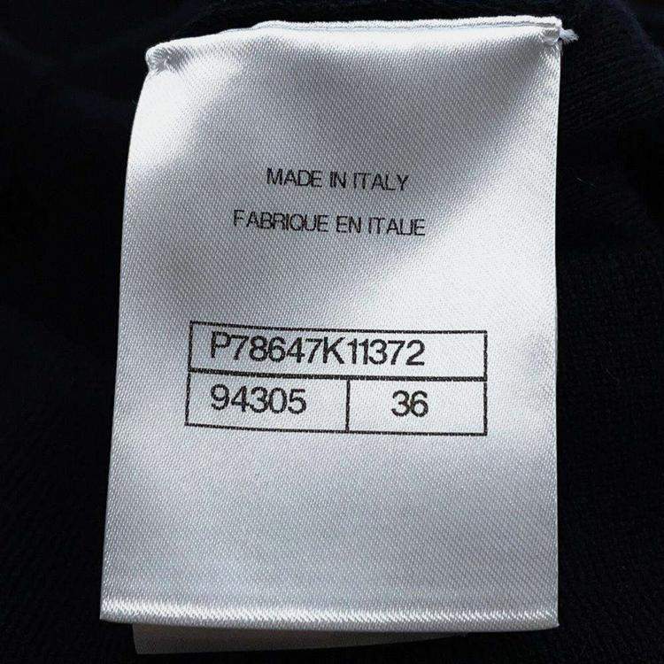 Pre Owned  Chanel Cc Logo Black Button Dress Size 36