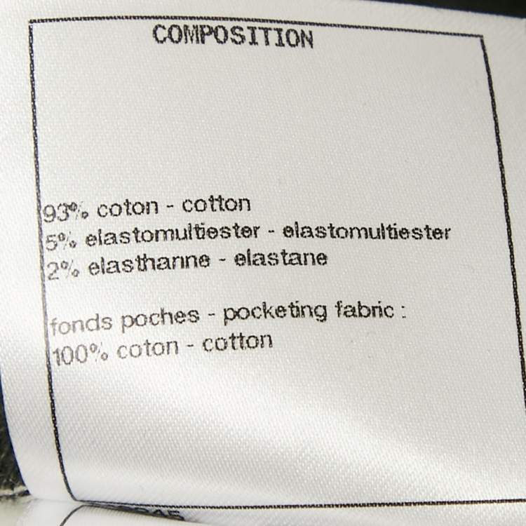 Pre Owned Chanel Black Start Print Denim High Rise Denim S Waist 26"