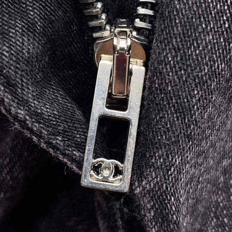 Pre Owned Chanel Wide Denim Pants Size 40  