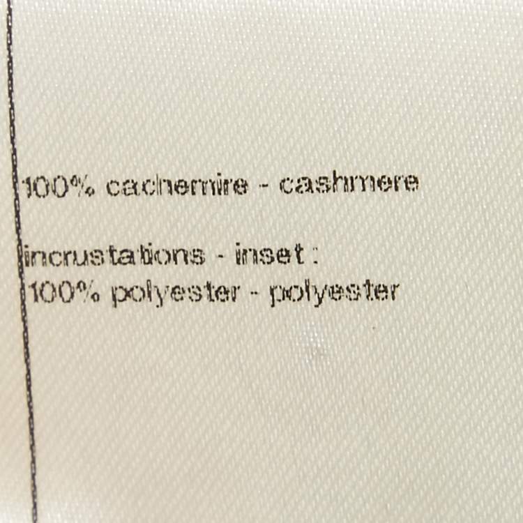 Pre Owned Chanel Blue Cashmere Buttoned Cardigan M