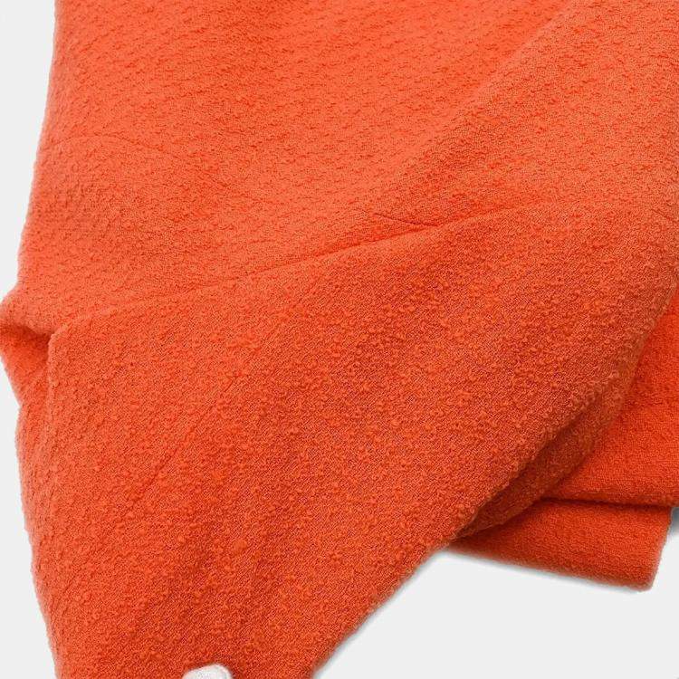 Pre Owned Chanel Orange Double Breasted Jacket Women Size M
