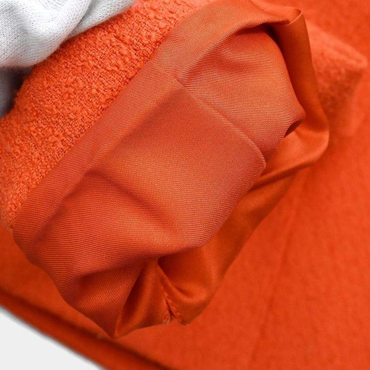 Pre Owned Chanel Orange Double Breasted Jacket Women Size M