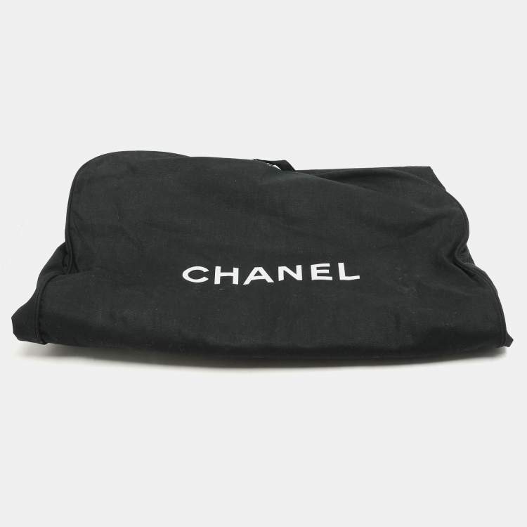 Pre Owned Chanel Black Sequin Tweed Camelia Coat M