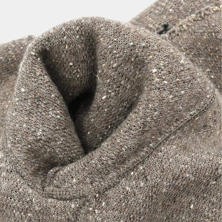 Pre Owned Chanel Collarless Brown Wool Jacket Women Size 40