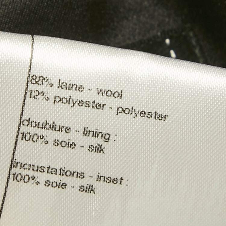 Pre Owned Chanel Black Glitter Effect Wool Single Breasted Blazer S