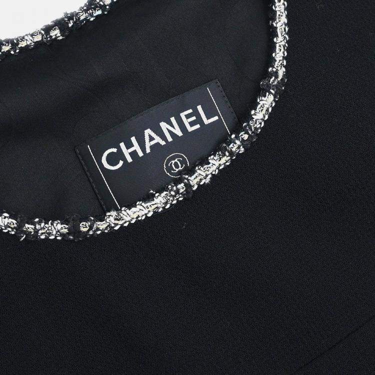 Pre Owned Chanel Sleeveless Tank Black Top Size 34