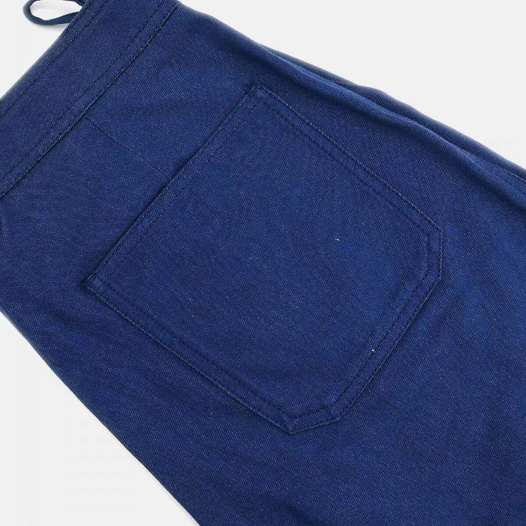 Pre Owned Chanel Blue Denim Long Pants Size 36