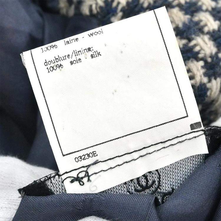 مملوكة مسبقًا Chanel Single Breasted Navy Wool Jacket Size 42