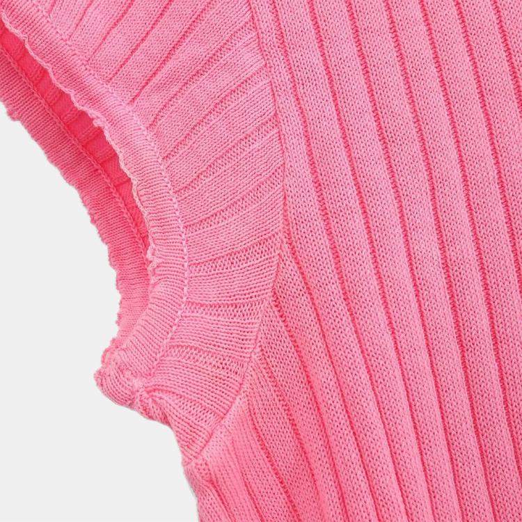 Pre Owned Chanel Pink Cotton Short Sleeve Top 42