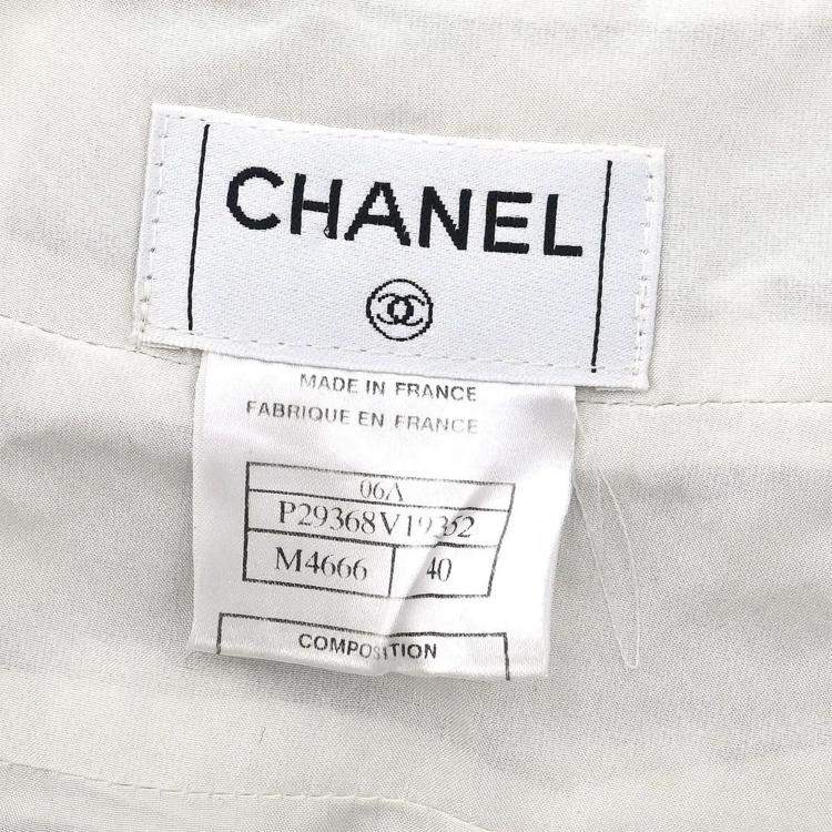 Pre Owned Chanel Multicolor Wool Skirt Size 40
