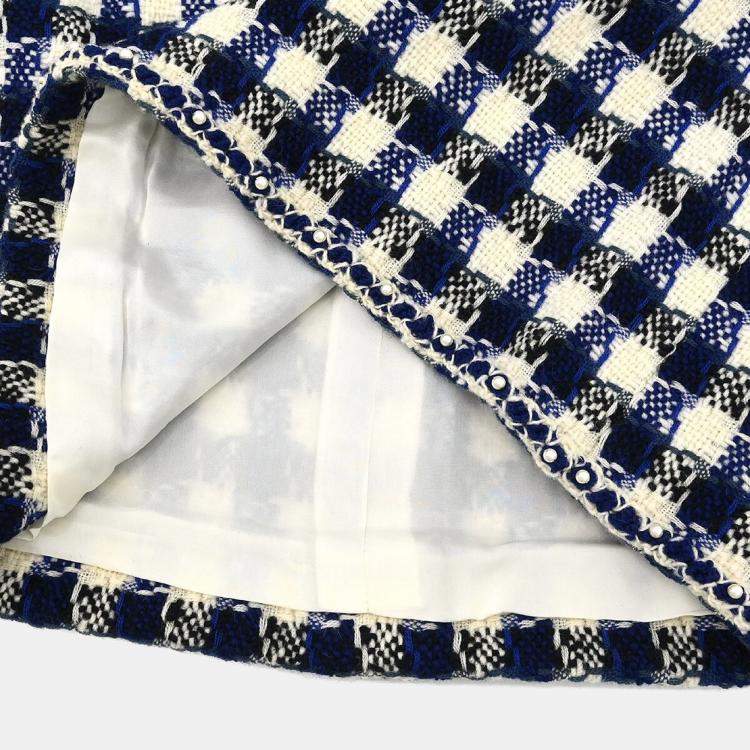 Pre Owned Chanel Multicolor Wool Skirt Size 40
