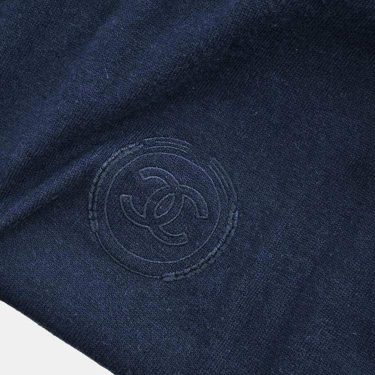 Pre Owned Chanel Navy Blue Sleeveless Top  38