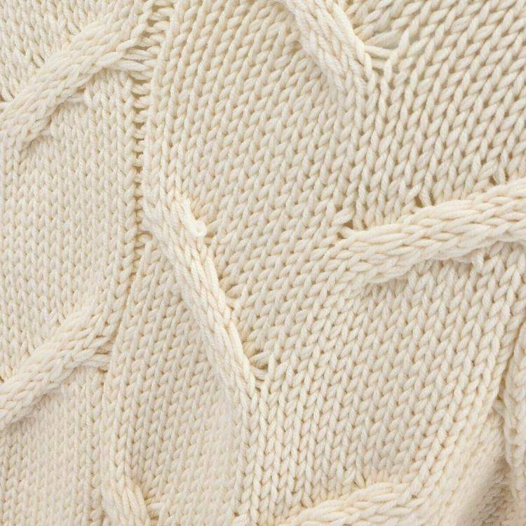 Pre Owned Chanel White Wool Sweater Top Size 38