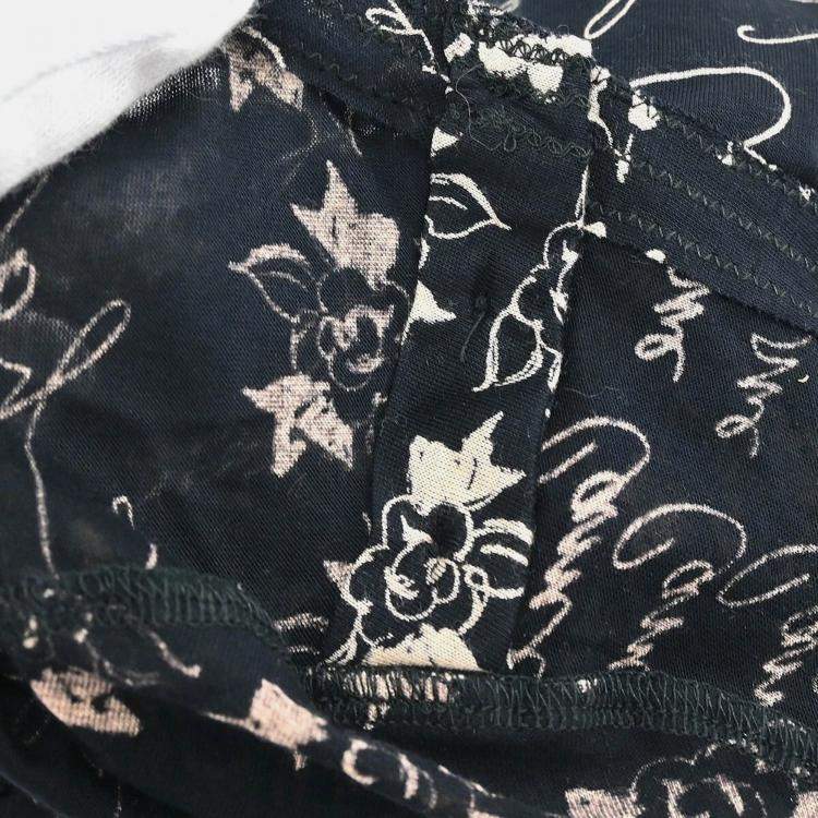 Pre Owned Chanel Black Modal Fabric Top Size 34